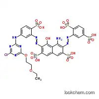 4-amino-6-[[5-[[4-chloro-6-(2-ethoxyethoxy)-1,3,5-triazin-2-yl]amino]-2-sulphophenyl]azo]-3-[(2,5-disulphophenyl)azo]-5-hydroxynaphthalene-2,7-disulphonic acid